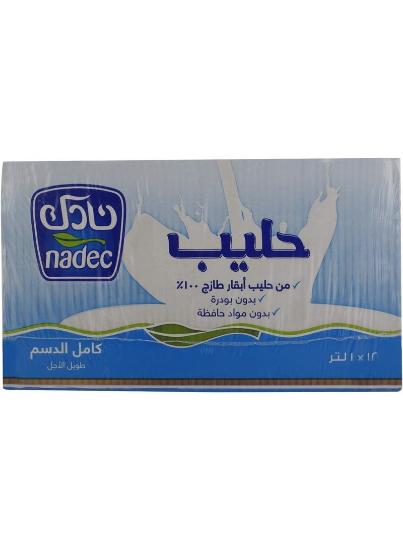 Nadec Full Fat Long Life Milk 12 x 1Liter - Image 4